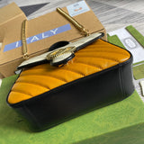 Handle and strap detail of polished classic women's handbag – women's statement bag