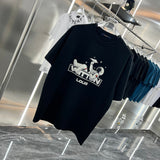 Side profile of Louis Vuitton cotton t-shirt with monogram-inspired silhouette