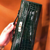 Close-up detail of curated bag design