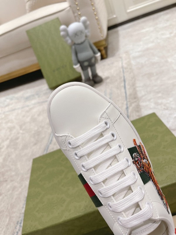 Gucci sneakers detailed view showing premium designer craftsmanship