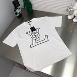 Front view of Louis Vuitton cotton t-shirt with signature branding