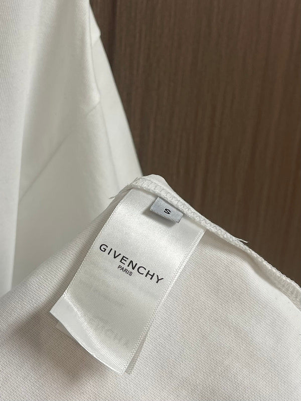 Close-up detail shot of Givenchy luxury clothing with streetwear-inspired cut