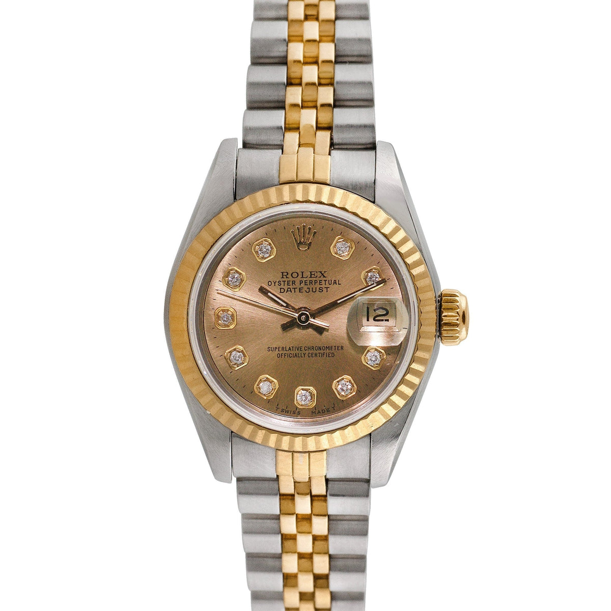 Side view of Rolex women's watch