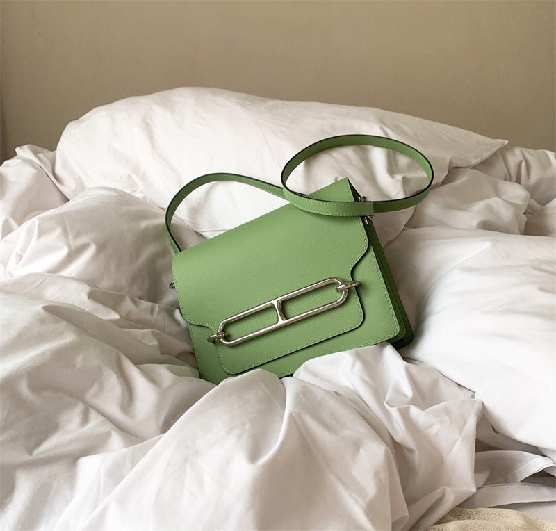Close-up detail of modernist bag design