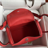 Side view of polished structured handbag