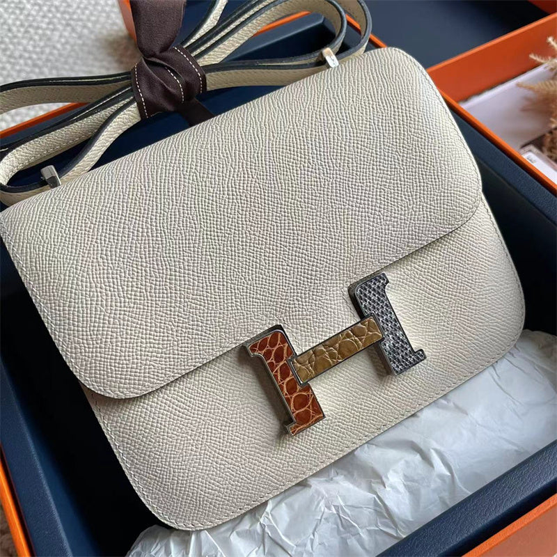 Close-up detail of poised bag design