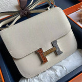 Close-up detail of poised bag design
