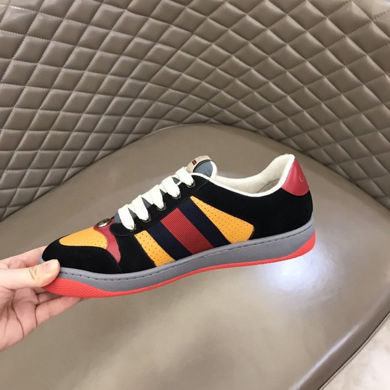 Gucci sneakers detailed view showing premium designer craftsmanship