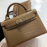 Sophisticated bag shown from front angle