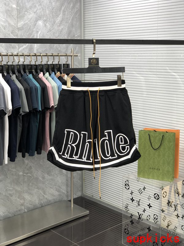 Back view of Rhude luxury clothing with everyday silhouette