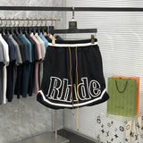 Back view of Rhude luxury clothing with everyday silhouette