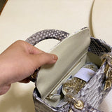 Close-up detail of polished sleek women's handbag – women's premium purse