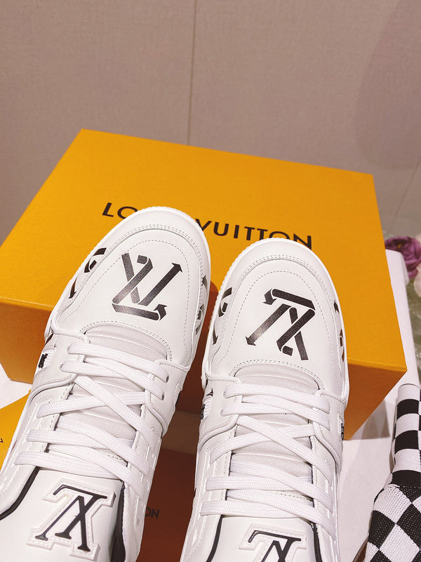 Louis Vuitton Camel Slip-On Sneakers - Toe Detail View