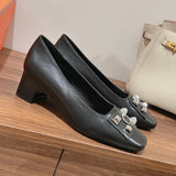 Hermes shoes Style 257 - close-up of iconic logo design