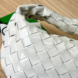 Polished Faux Leather Handbag - Sleek Minimalist Lines | Women's Statement Accessory #1657 - close-up detail shot (image 3) of designer-inspired handbag