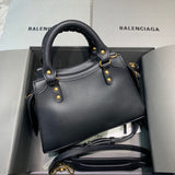 Sophisticated Faux Leather Handbag - Statement Silhouette | Women's Everyday Carry Handbag #315 - close-up detail shot (image 3) of designer-inspired handbag
