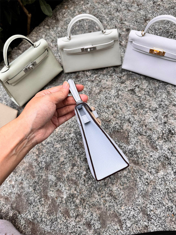 Sophisticated bag shown from front angle