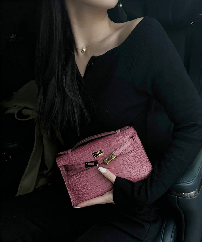 Side view of effortless structured handbag