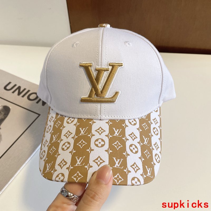 Close-up detail view of Louis Vuitton unisex cap