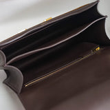 Side view of effortless structured handbag