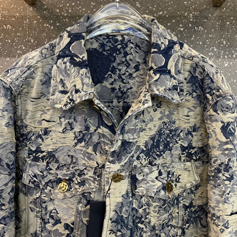 Flat lay presentation of Louis Vuitton luxury clothing with streetwear-inspired cut