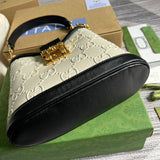 Back view of classic everyday-luxe women's handbag – women's designer-style accessory