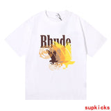 Full styled look of Rhude luxury clothing with streetwear-inspired cut