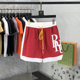 Back view of Rhude luxury clothing with label-forward styling