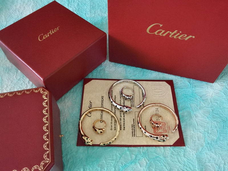 Close-up detail view of Cartier unisex jewelry piece