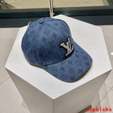 Close-up detail view of Louis Vuitton unisex cap