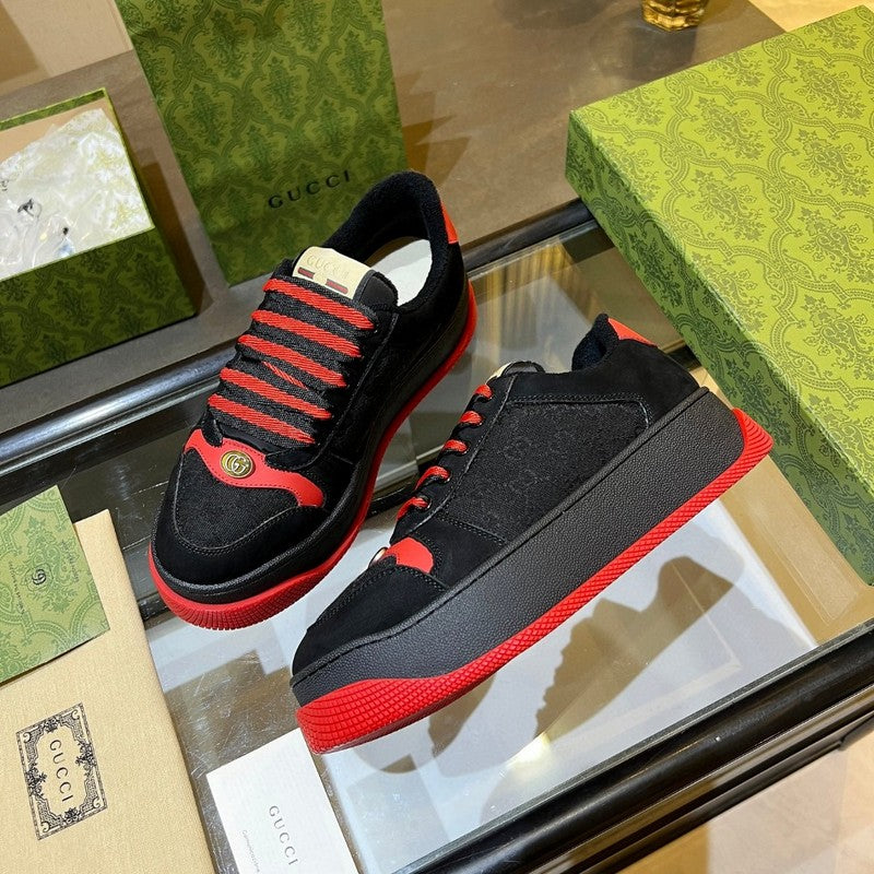 Gucci fresh white-and-black luxury sneakers view 4 minimalist modern build