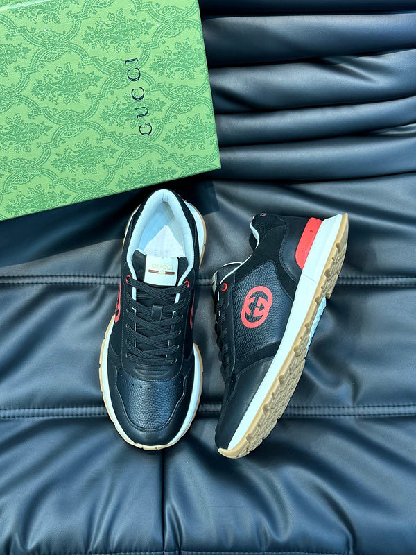 Gucci all-black luxury sneakers view 4 low-top design