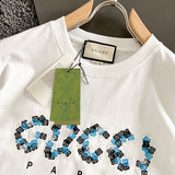 Close-up detail shot of Louis Vuitton cotton t-shirt with relaxed-fit cut