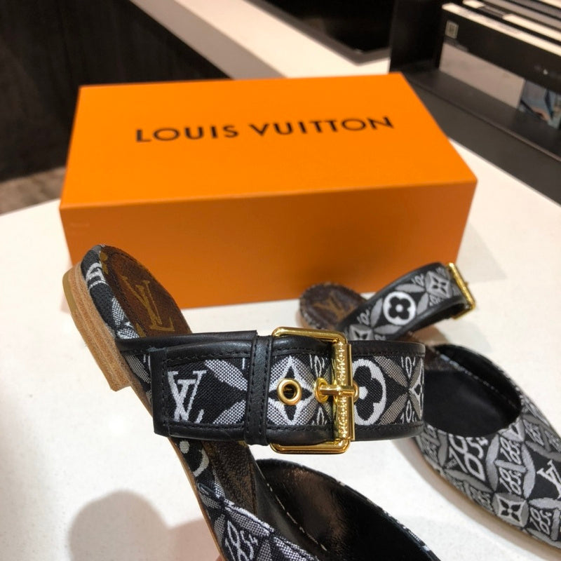 Louis Vuitton Camel Slingback Heels - Angled View