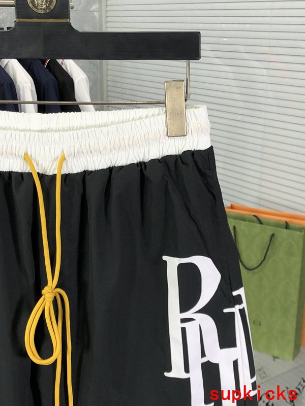 Full styled look of Rhude luxury clothing with label-forward styling