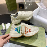 Gucci fresh white-and-black luxury sneakers view 8 signature lace-up style