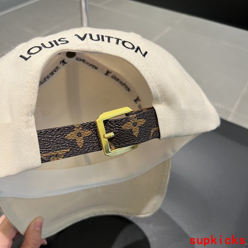 Close-up detail view of Louis Vuitton unisex cap