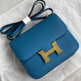 Side view of modernist structured handbag