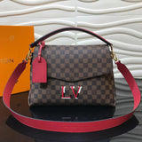 Side profile of structured premium women's handbag – women's designer-style accessory