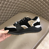 Burberry Chocolate Brown Block Heel Pumps - Angled View