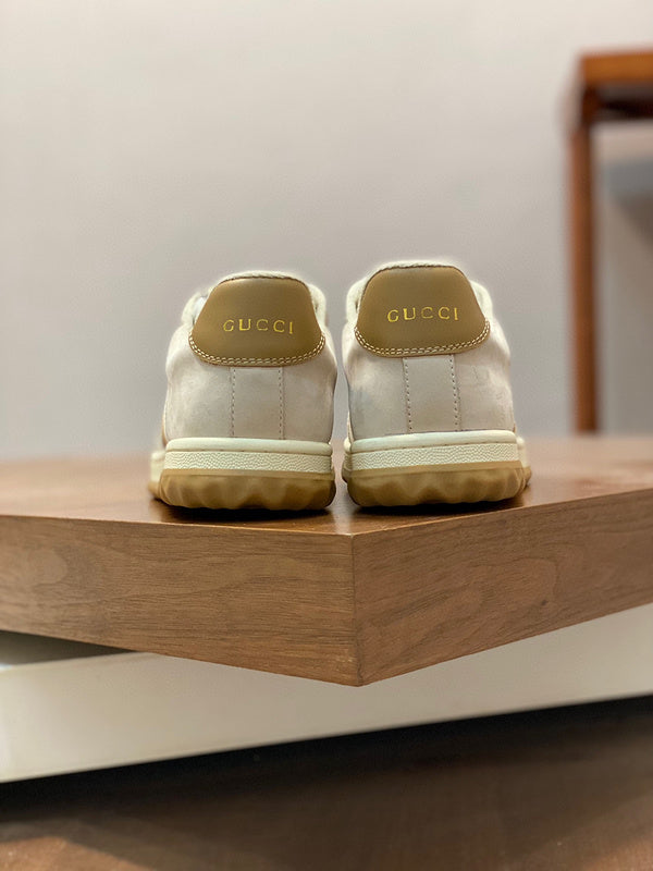 Gucci stone beige luxury sneakers view 8 chunky sole construction