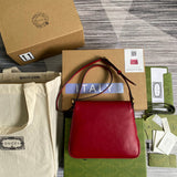 Top view of modern structured women's handbag – women's statement bag
