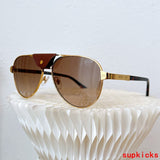 Close-up detail view of Cartier unisex sunglasses