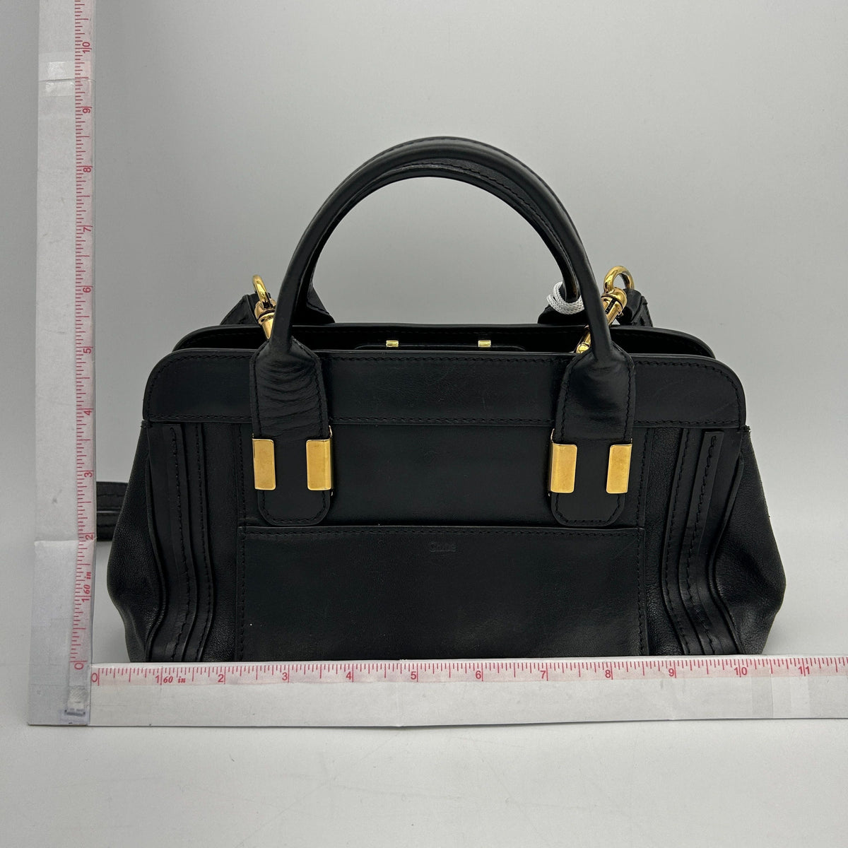 Sorantoria elegant leather Handbag top view