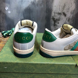 Gucci stone beige luxury sneakers view 8 bold athletic profile