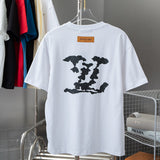 Side profile of Louis Vuitton cotton t-shirt with monogram-inspired silhouette