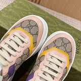 Gucci neutral cream luxury sneakers view 4 signature lace-up style