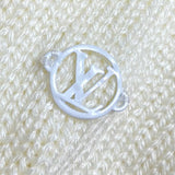 Side profile of Louis Vuitton luxury clothing with monogram-inspired silhouette