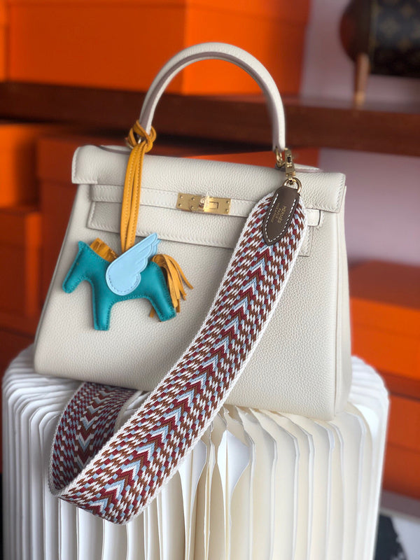 Close-up detail of curated bag design