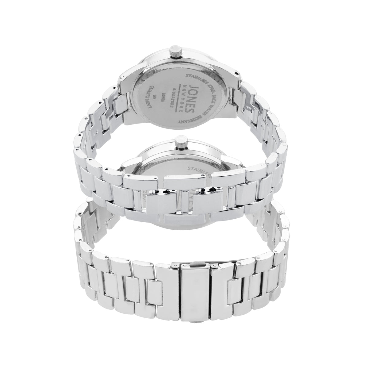 Side view of Jones New York unisex blue watch